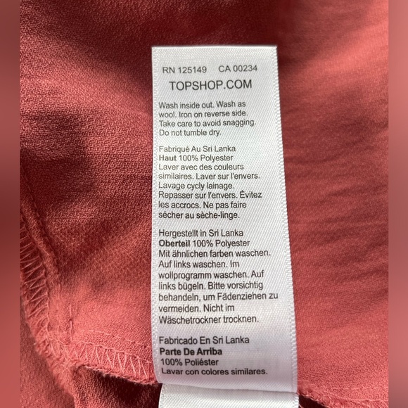 Timeless Topshop Short Sleeve, Mauve Colored Blouse. Size: 4. - Picture 6 of 11